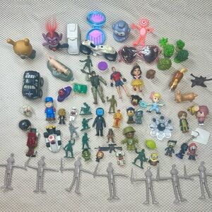 Collection Of Various Small Toys and Action figures 68 Pcs